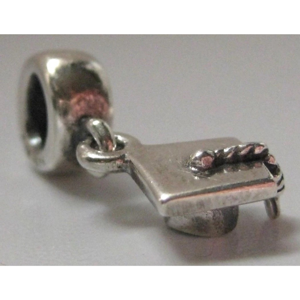 Pandora Sterling Silver Graduation Cap Tassel Charm Bead
